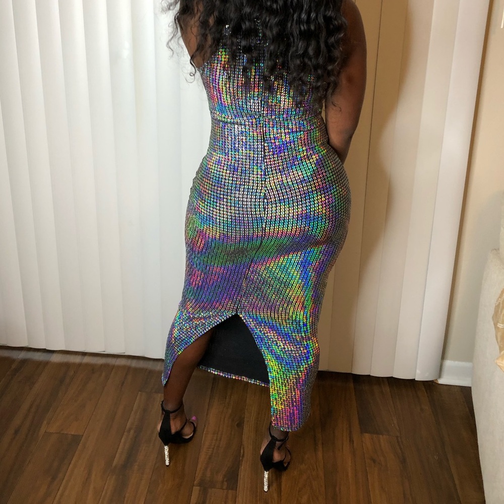Midi holographic dress - Picture 3 of 5